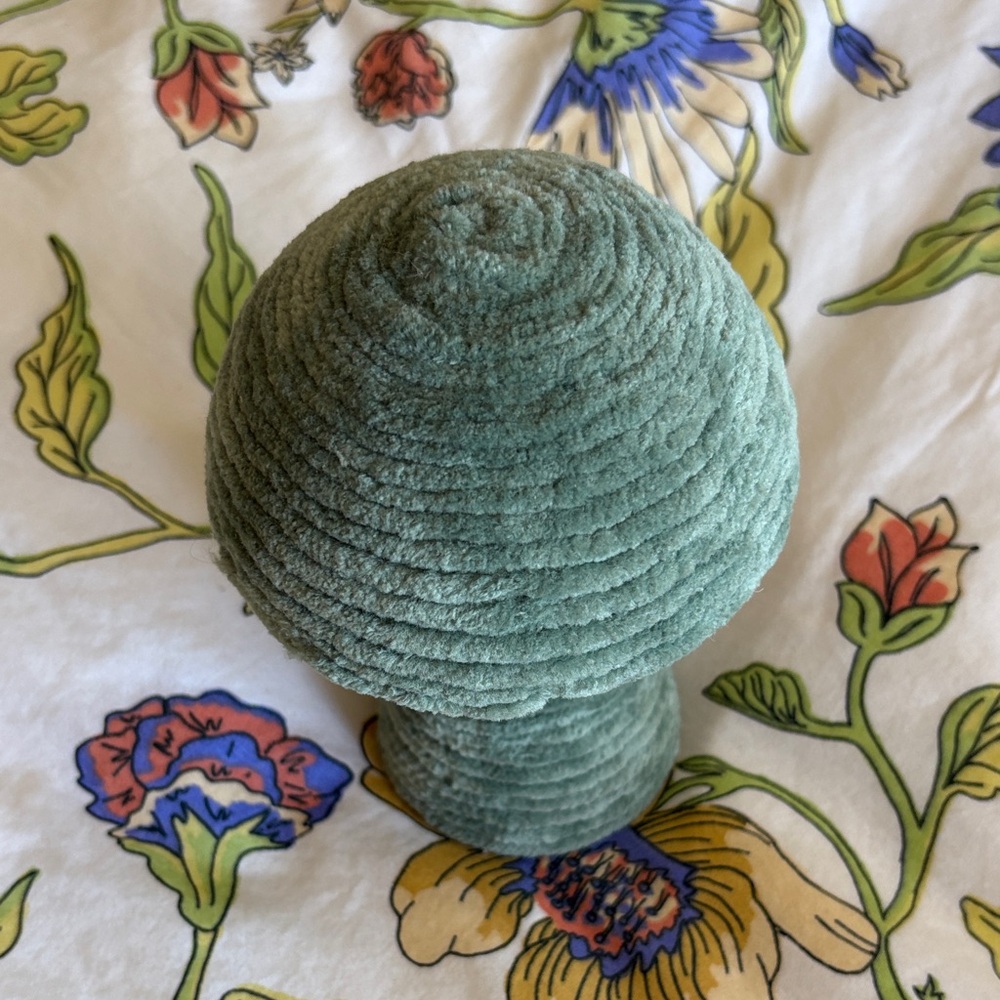 Green Textured Mushroom Decor